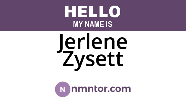 Jerlene Zysett