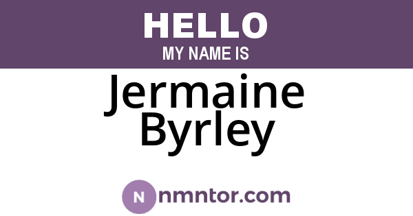Jermaine Byrley