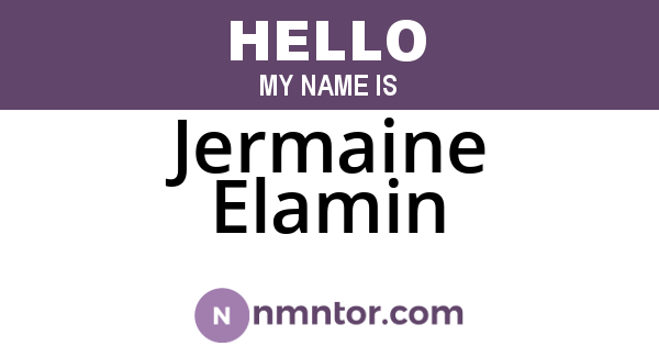 Jermaine Elamin