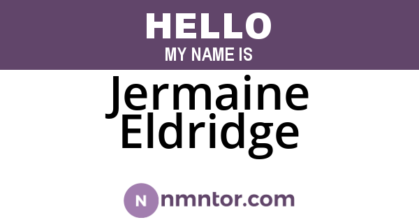 Jermaine Eldridge