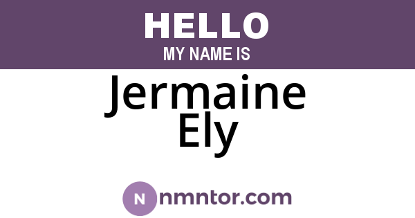 Jermaine Ely