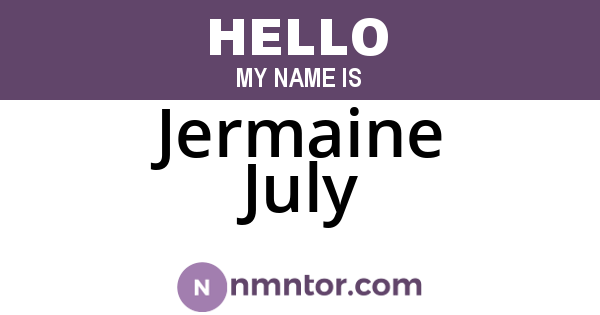 Jermaine July