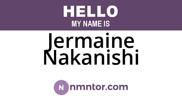 Jermaine Nakanishi