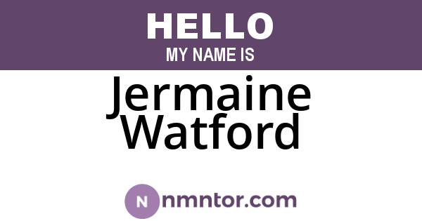 Jermaine Watford