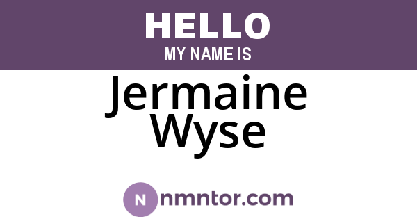 Jermaine Wyse