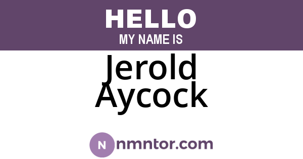 Jerold Aycock