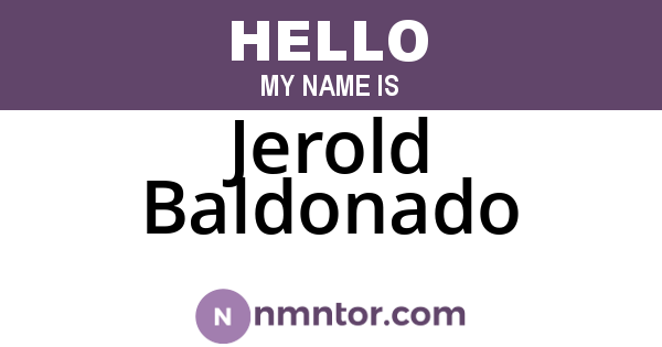 Jerold Baldonado