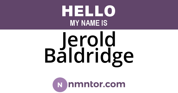 Jerold Baldridge