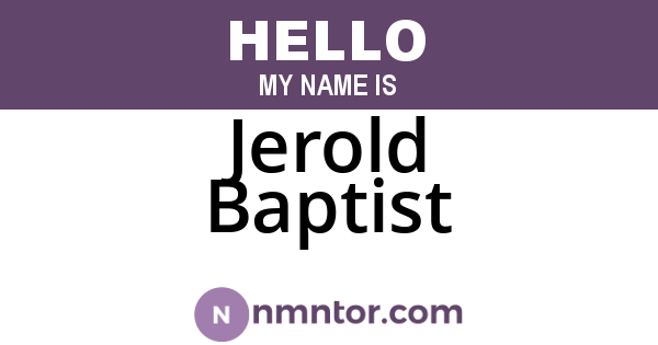 Jerold Baptist
