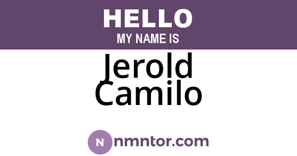 Jerold Camilo