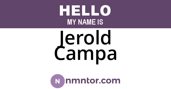 Jerold Campa