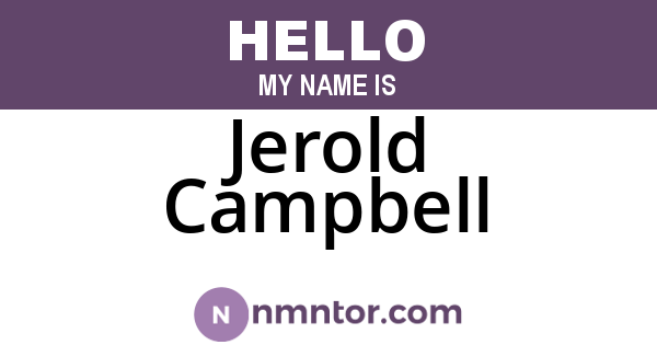 Jerold Campbell