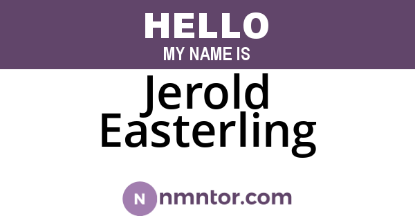Jerold Easterling