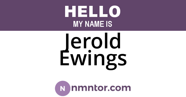 Jerold Ewings