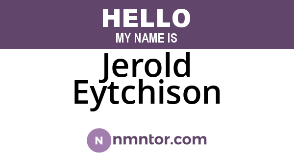 Jerold Eytchison