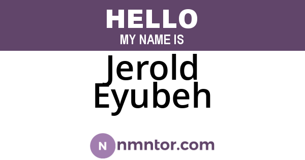 Jerold Eyubeh