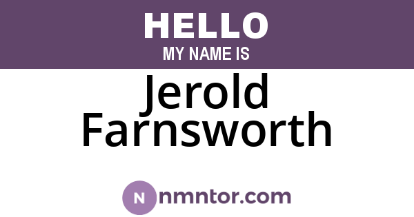 Jerold Farnsworth