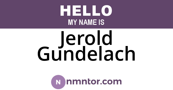 Jerold Gundelach
