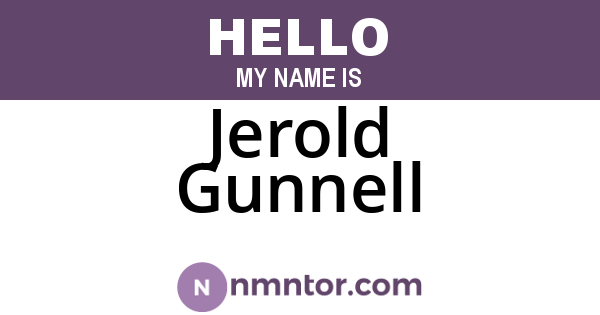 Jerold Gunnell
