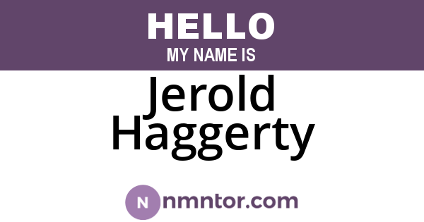 Jerold Haggerty