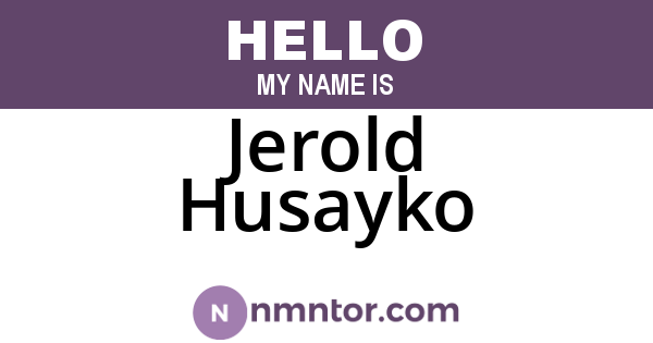 Jerold Husayko