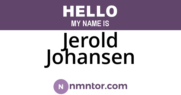 Jerold Johansen