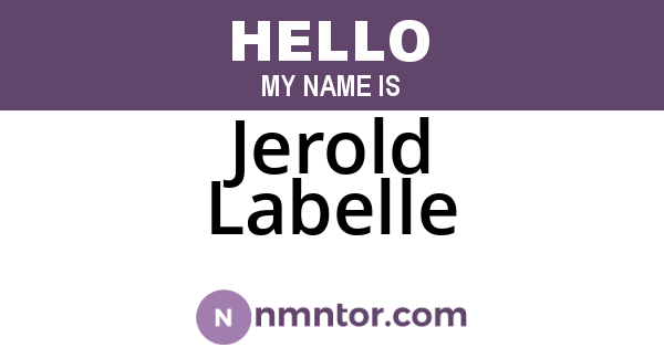 Jerold Labelle