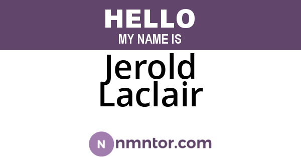 Jerold Laclair