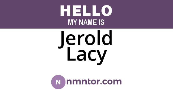 Jerold Lacy