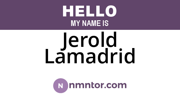 Jerold Lamadrid