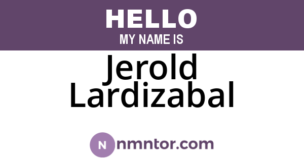 Jerold Lardizabal