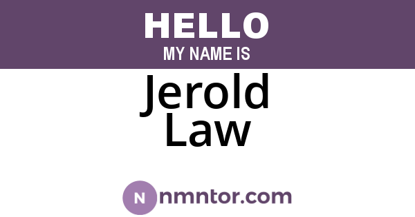 Jerold Law