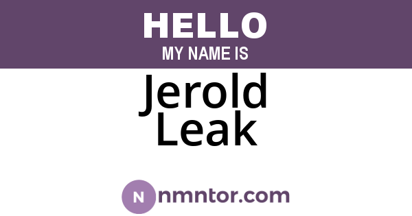 Jerold Leak