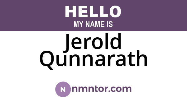 Jerold Qunnarath