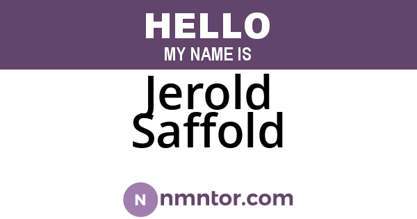 Jerold Saffold