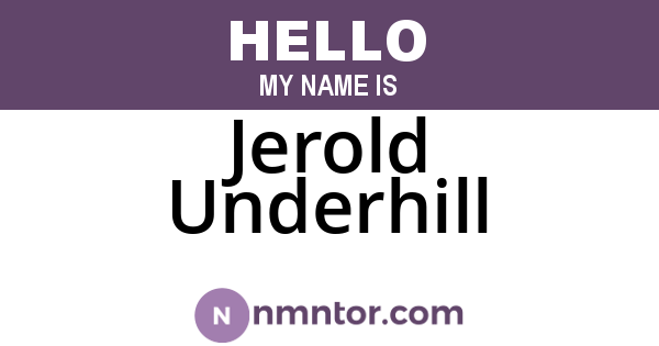 Jerold Underhill