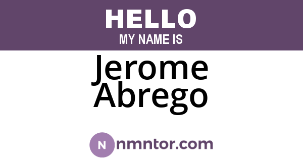 Jerome Abrego