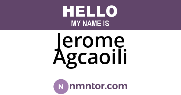 Jerome Agcaoili