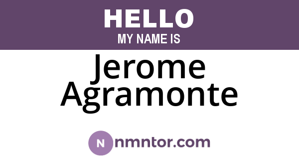 Jerome Agramonte