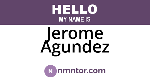 Jerome Agundez