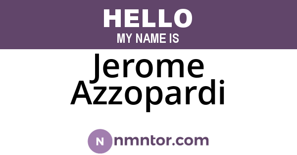Jerome Azzopardi