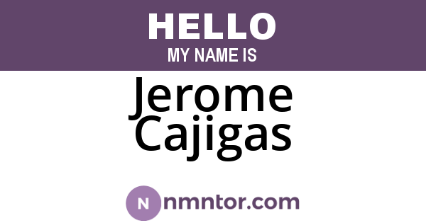 Jerome Cajigas