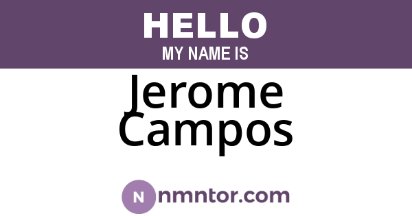 Jerome Campos