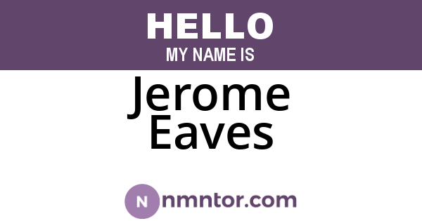 Jerome Eaves