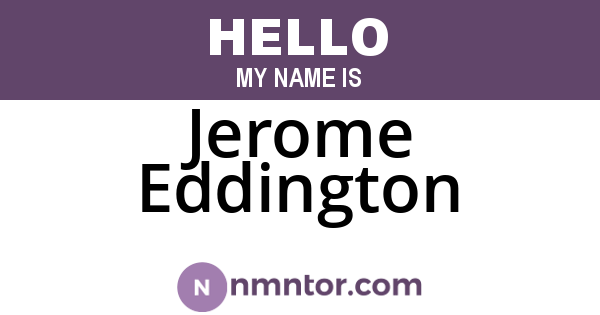 Jerome Eddington