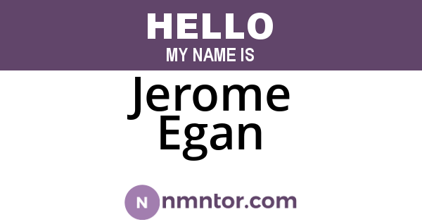 Jerome Egan