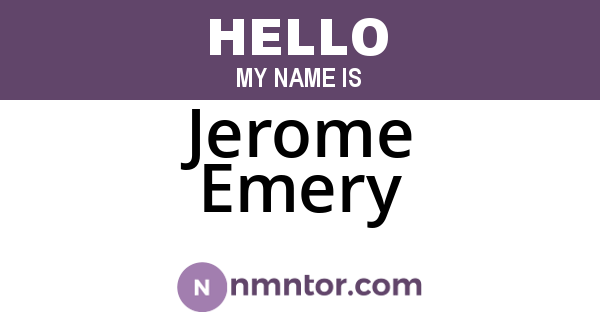 Jerome Emery