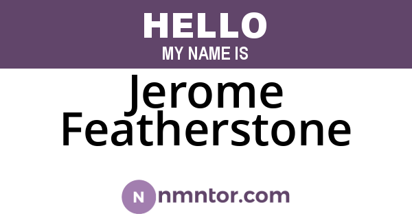 Jerome Featherstone