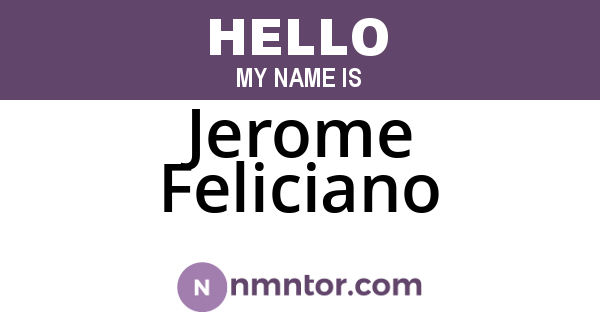 Jerome Feliciano