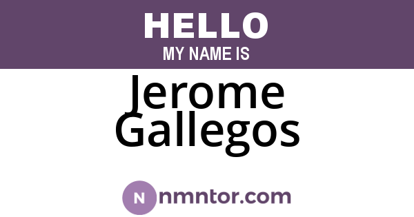 Jerome Gallegos